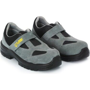 Çarık S1 İşçi Ayakkabısı Süet Cırtlı No:41