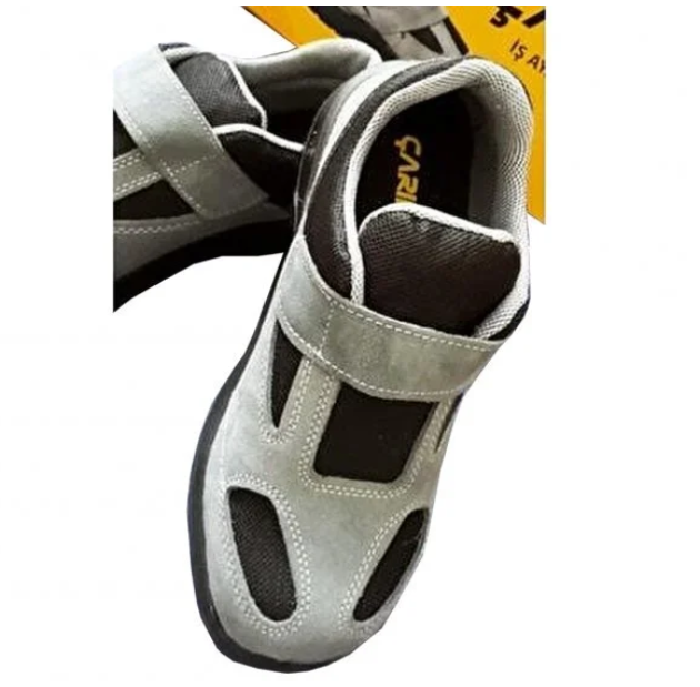 Çarık S1 İşçi Ayakkabısı Süet Cırtlı No:45