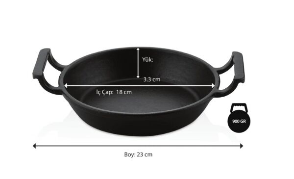 DEFONTE Döküm Yumurta Tavası 18 cm