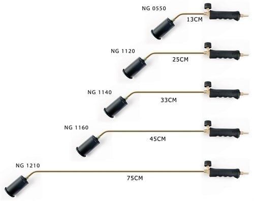 NURGAZ Propan Tav Ve Kaynak Takımı 57 mm Metal Başlıklı 75 cm Boyun (NG 1210)