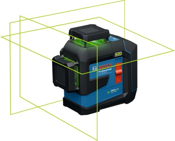 BOSCH GLL 80-33 G Yeşil Lazer Terazi 3x360 Derece Mıknatıs Sehpalı