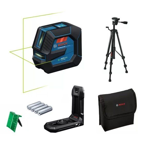 BOSCH GLL 20-22 G Yeşil Lazer Terazi Mıknatıslı ve Tripod Sehpalı Çapraz Çizgili