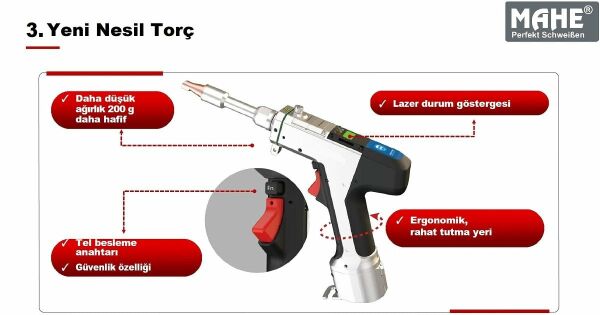 MAHE MLST 2000W 2 kW Yeni Nesil Lazer Kaynak Makinası (Almanya Üretimi)