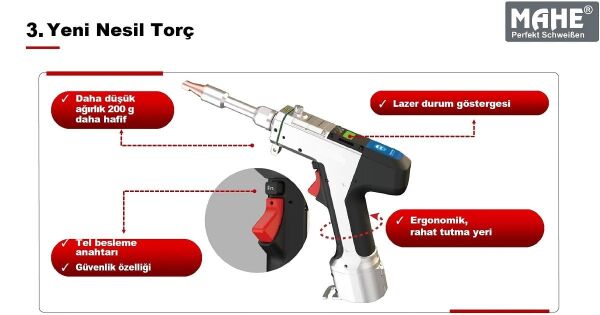 MAHE MLST 2000W 2 kW Yeni Nesil Lazer Kaynak Makinası (Almanya Üretimi)
