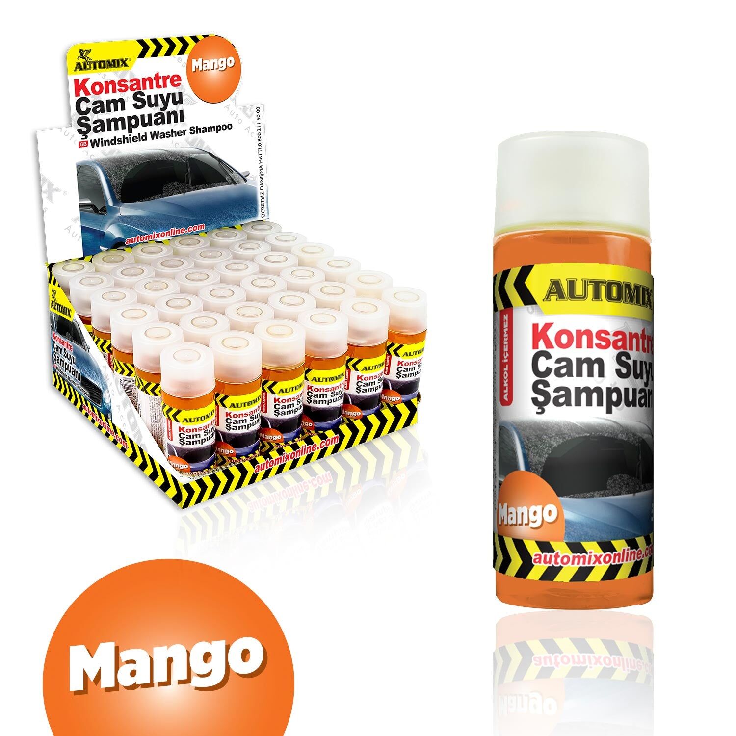 AUTOMIX Mango Kokulu Cam Suyu Şampuanı 50 ML (020.09.041227)