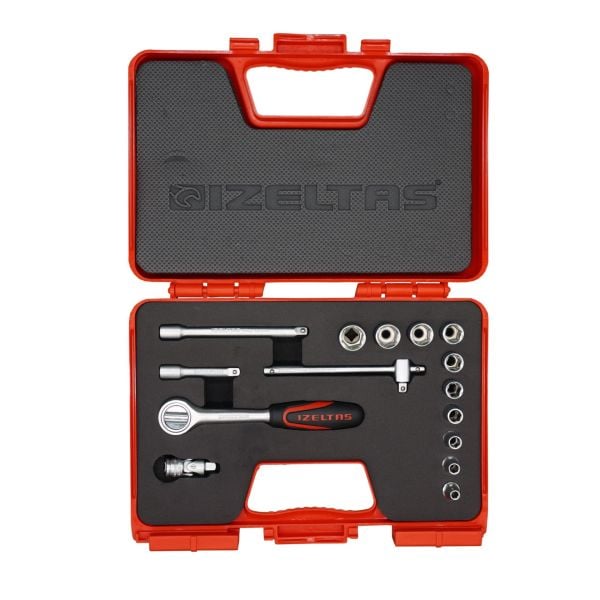 İzeltaş- 1/4'' Altı Köşe Lokma Anahtar Takımı 15 Parça