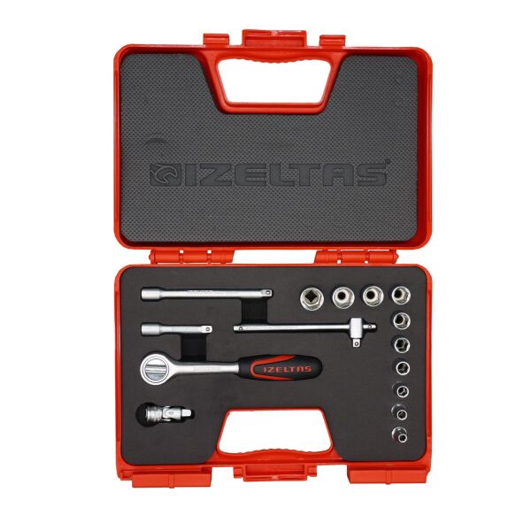 İzeltaş- 1/4'' Altı Köşe Lokma Anahtar Takımı 15 Parça