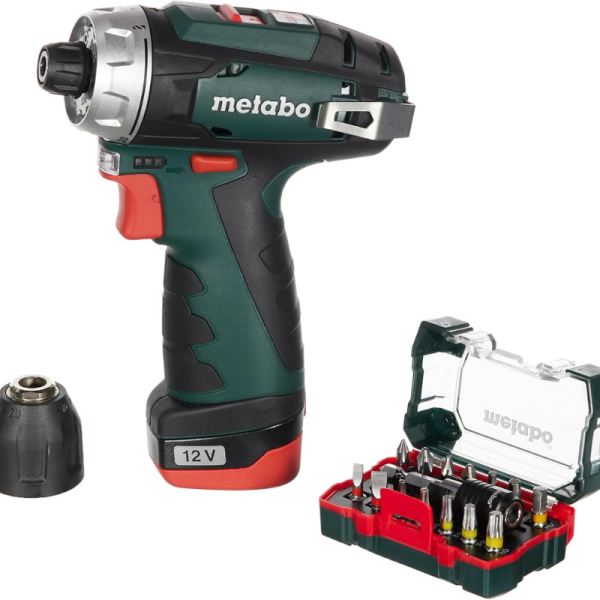 METABO POWERMAXX BS Şarjlı Matkap 12 Volt + Bez Çantalı Çift Akülü (600079510)
