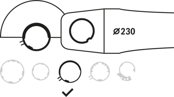 Bosch Taşlama Siperi Kapaksız Kasnaklı 230 mm - 2605510298